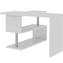 Scrivania girevole 65-120cm bianco lucido Havana