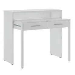 Scrivania ufficio salvaspazio moderna 37/71cm bianco opaco Eva