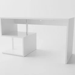 Scrivania ufficio 140x75cm bianco lucido ErgoDesk