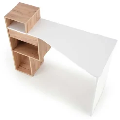 Scrivania ufficio 127x57cm rovere bianco lucido Aymon Gihome®