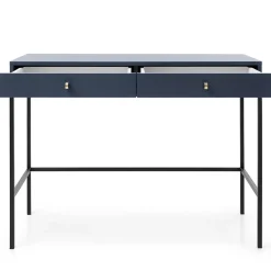 Scrivania 104x77cm consolle ingresso 2 cassetti blu notte Glory