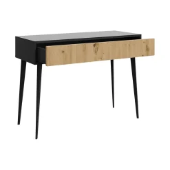 Scrivania 100x90cm consolle ingresso rovere nero Hans