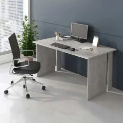 Scrivania 150x75cm ufficio moderna cemento Woody