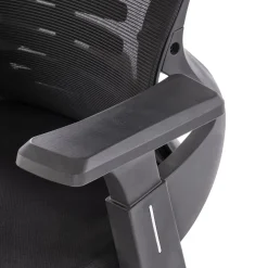 Sedia da gaming ergonomica con braccioli e ruote da ufficio nero Aristide