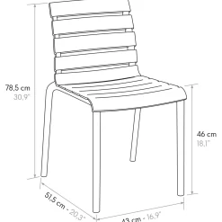 Sedia da giardino esterno bar dehors impilabile in polipropilene beige Cesca