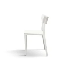Sedia da giardino esterno bar dehors impilabile polipropilene bianco Hans