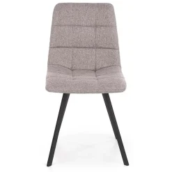 Sedia da pranzo imbottita in tessuto grigio nero  Kristen