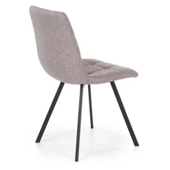 Sedia da pranzo imbottita in tessuto grigio nero  Kristen