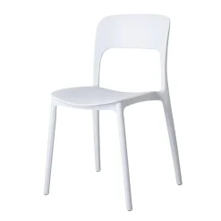 Sedia da pranzo impilabile moderna polipropilene bianca Halyard