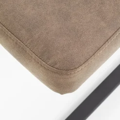 Sedia da pranzo in ecopelle design moderno marrone Moka