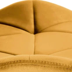 Sedia da pranzo in tessuto moderna senape nero Cotton
