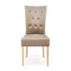 Sedia da pranzo in velluto rovere chiaro beige Vaduz