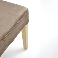 Sedia da pranzo in velluto rovere chiaro beige Vaduz