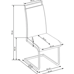 Sedia da pranzo moderna in ecopelle bianco e acciaio cromato Adelaide Gihome®