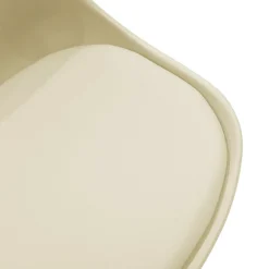 Sedia da pranzo stile scandinavo imbottita beige gambe legno Riccia