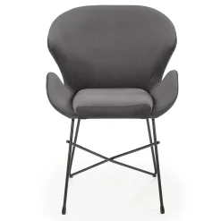 Sedia da sala moderna in tessuto grigio Farro