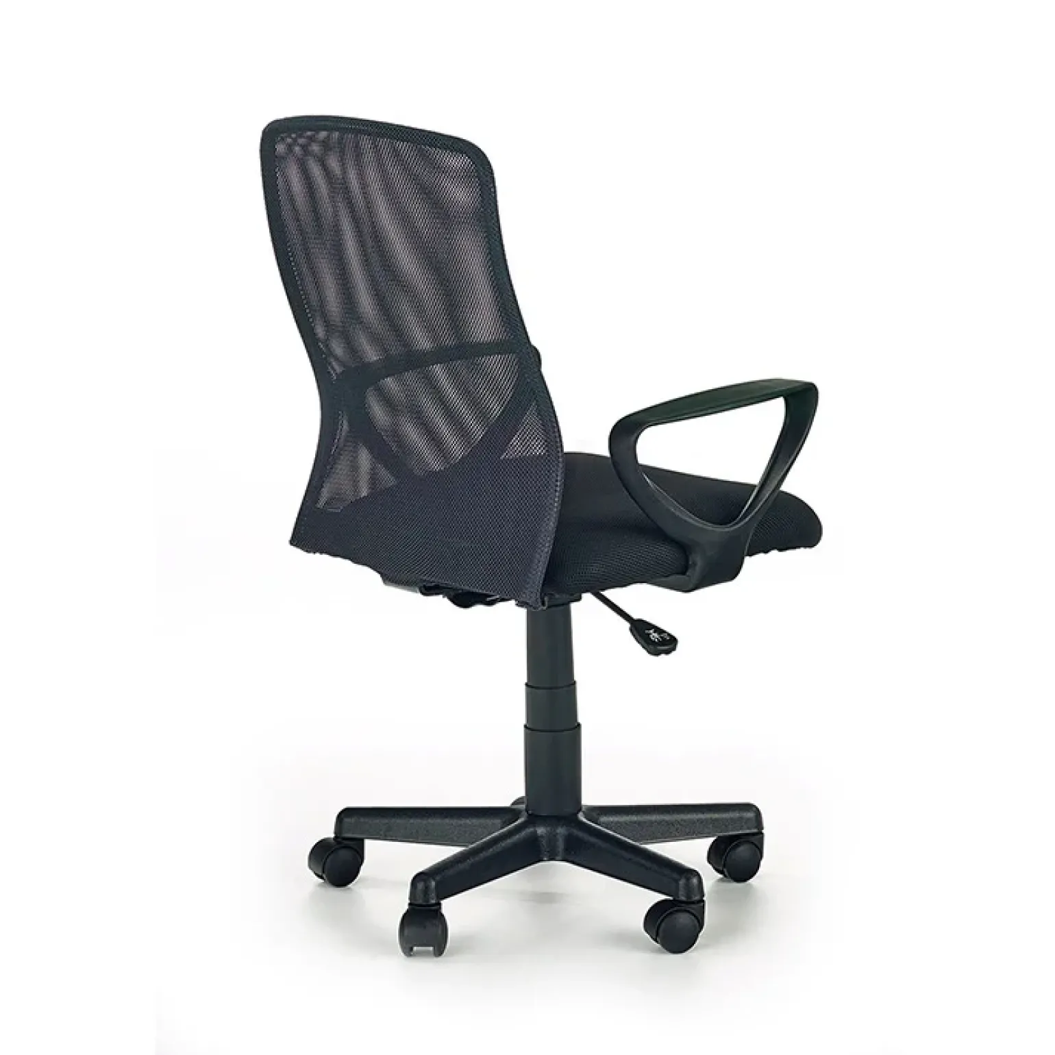 Sedia da ufficio con braccioli in tessuto nero grigio Pixie