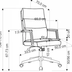 Sedia da ufficio con ruote e braccioli in tessuto beige Yara