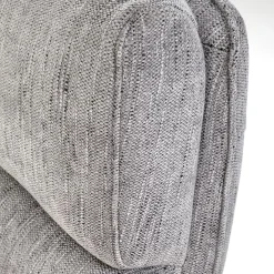 Sedia da ufficio con ruote e braccioli in tessuto grigio Yara