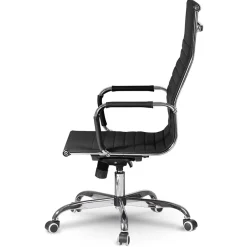Sedia da ufficio design moderno con ruote nera Ergoflex
