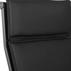 Sedia da ufficio design moderno con ruote nera Workisy