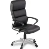 Sedia da ufficio ecopelle design moderno con ruote nero Executive