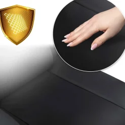 Sedia da ufficio ecopelle design moderno con ruote nero Ergosupport