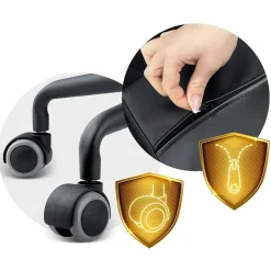Sedia da ufficio ecopelle design moderno con ruote nero Ergosupport