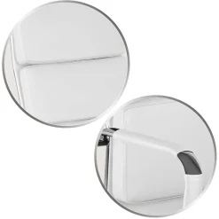 Sedia da ufficio ecopelle design moderno con ruote bianca Officepro