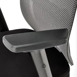 Sedia da ufficio ergonomica con ruote e braccioli regolabili tessuto grigio nero Speed