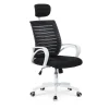 Sedia da ufficio in tessuto con ruote nero bianco Jumper