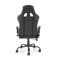 Sedia gaming con ruote regolabile in tessuto rosso nero Degel