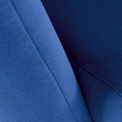 Sedia imbottita design moderno in velluto blu nero Alessia