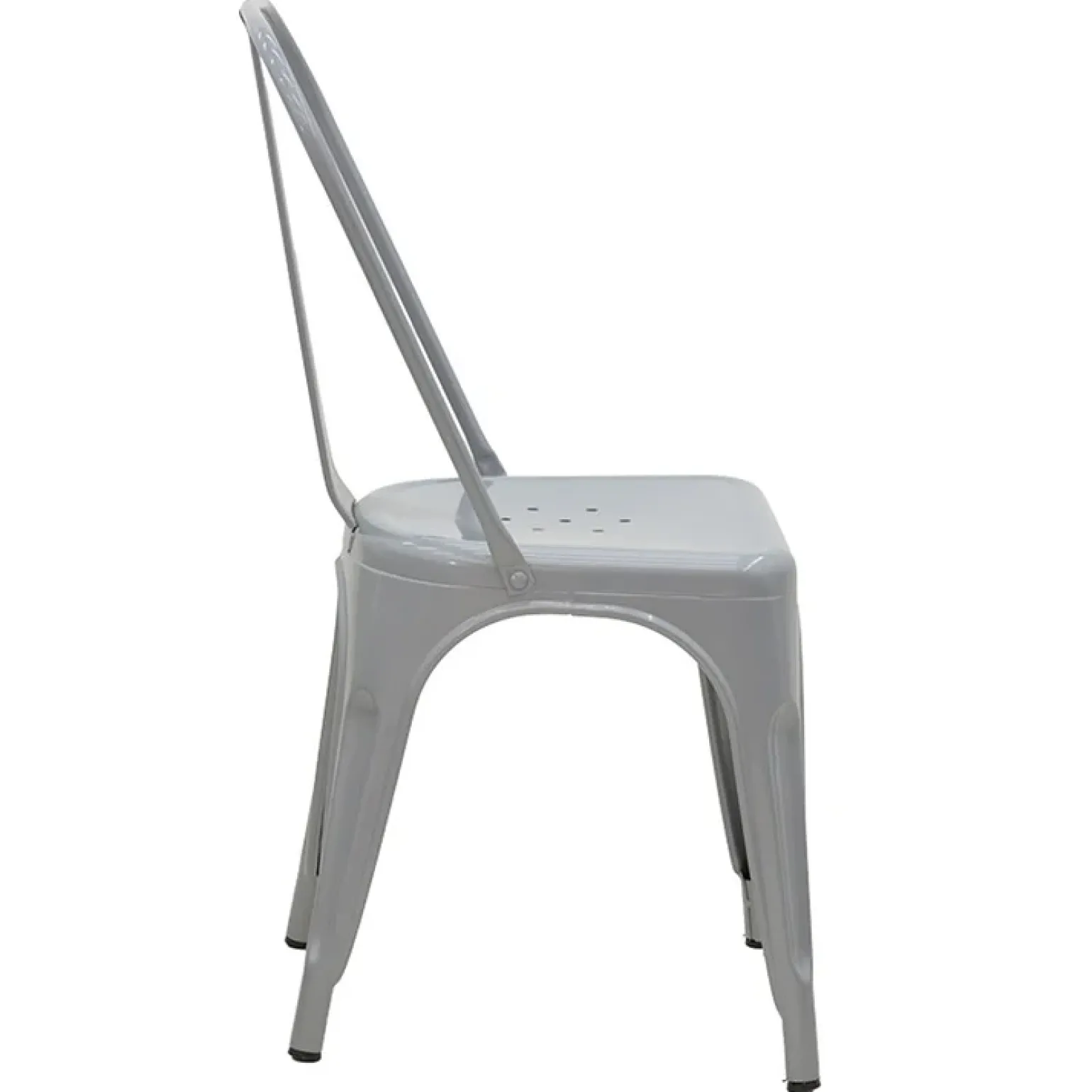 Sedia in metallo impilabile industrial saloon grigio Lix