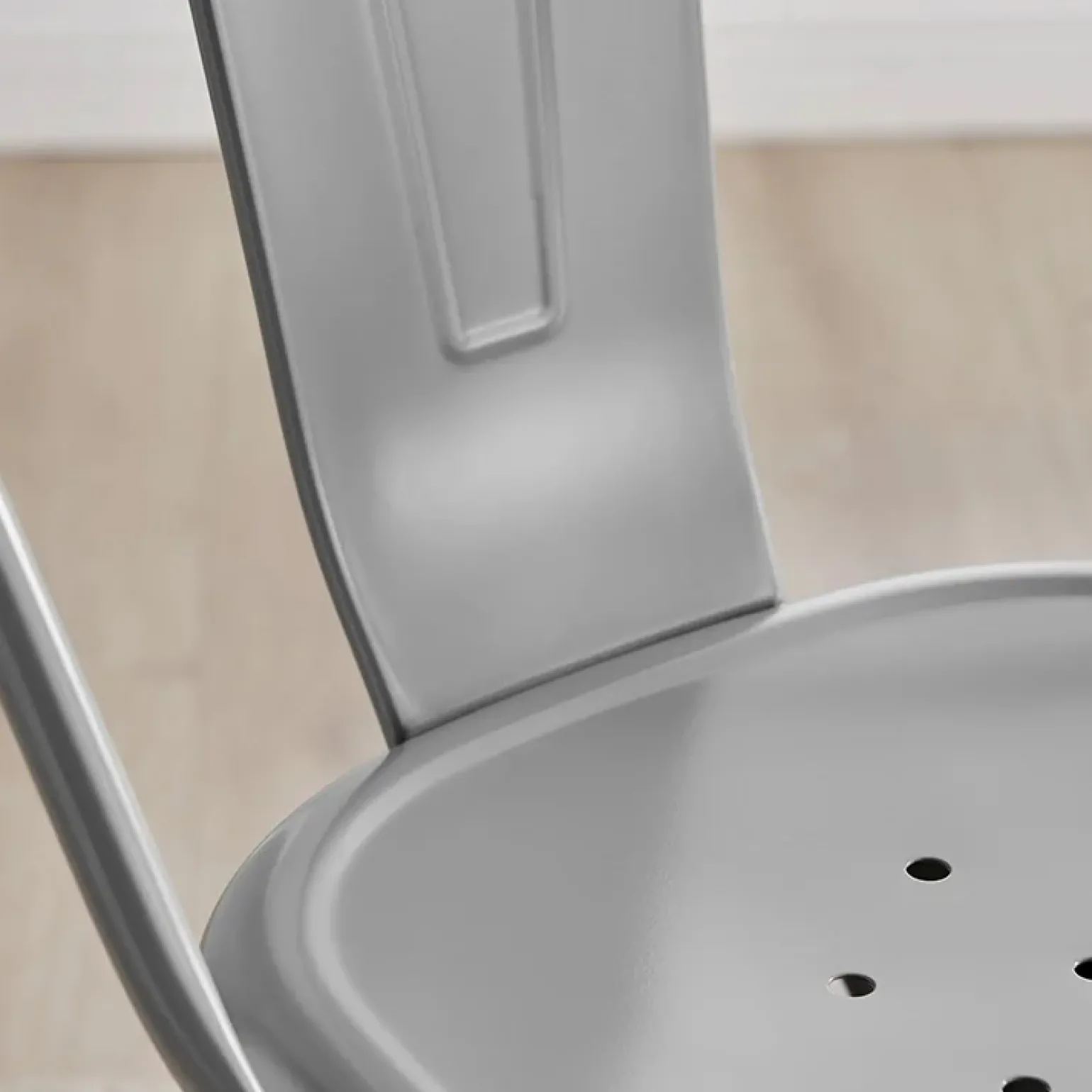 Sedia in metallo impilabile industrial saloon grigio Lix