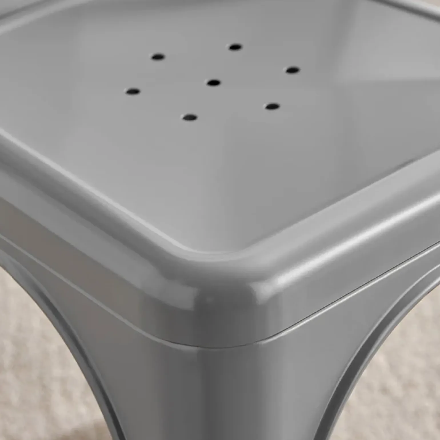 Sedia in metallo impilabile industrial saloon grigio Lix