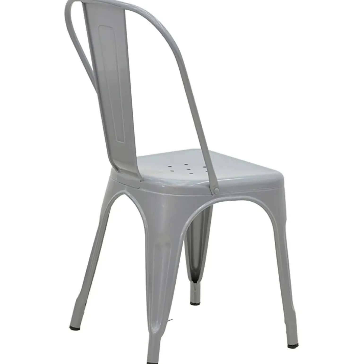 Sedia in metallo impilabile industrial saloon grigio Lix