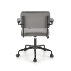 Sedia moderna girevole con braccioli in tessuto grigio Fuego
