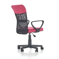 Sedia per scrivania ragazzi con ruote in tessuto grigio rosa Rodry