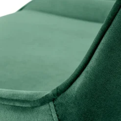 Sedia per scrivania ragazzi in velluto verde scuro Randy