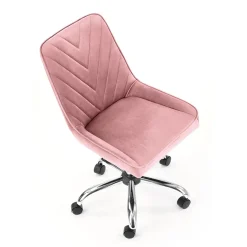 Sedia per scrivania ragazzi in velluto rosa Randy
