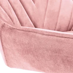 Sedia per scrivania ragazzi in velluto rosa Randy