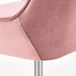 Sedia per scrivania ragazzi in velluto rosa Randy