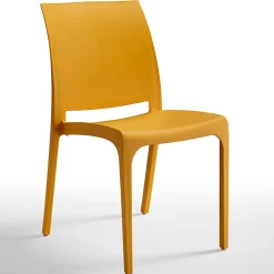 Sedia polipropilene impilabile giallo senape Tape Gihome®
