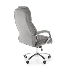 Sedia ufficio con ruote regolabile in velluto grigio Argor