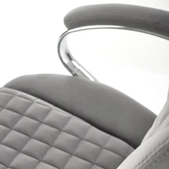 Sedia ufficio con ruote regolabile in velluto grigio Argor