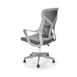 Sedia ufficio girevole regolabile in tessuto grigio Dalia