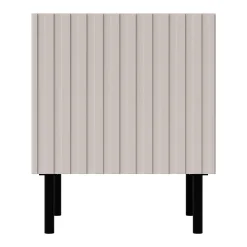 Set 2 comodini 45x54h cm 1 anta con frontali cannettati beige Ziggy