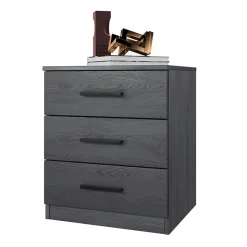 Set 2 comodini 46x56h cm 3 cassetti moderni ossido Cortina Gihome®