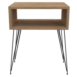 Set 2 comodini 45x59h cm moderni design industrial rovere Jamar